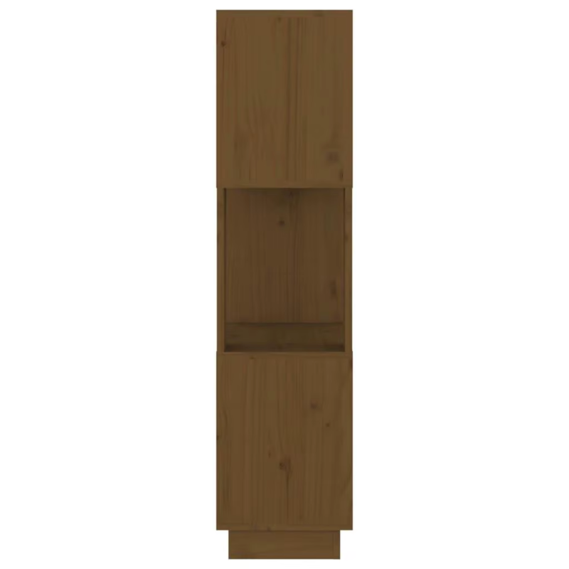 Solid Pine Book Cabinet & Room Divider - Honey Brown Finish, 51X25X101 Cm