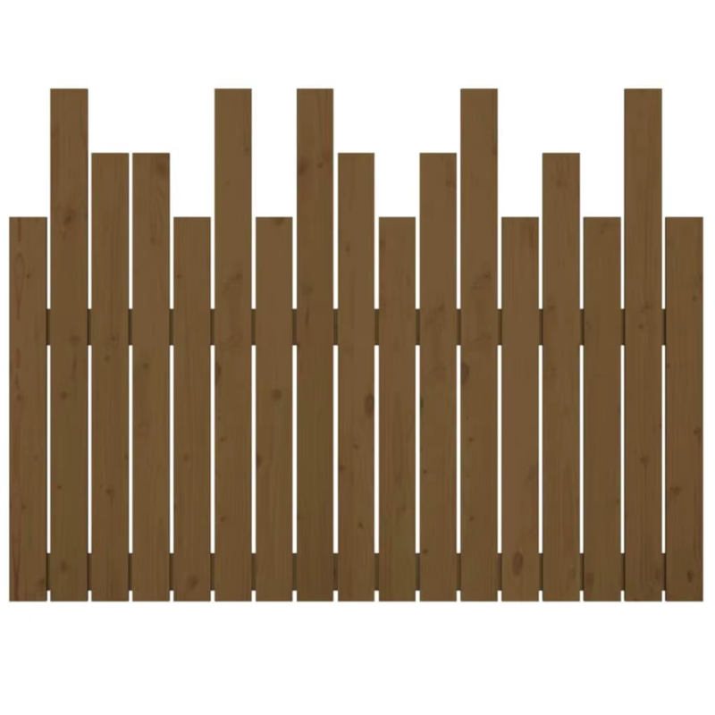 Solid Pine Wall Headboard in Honey Brown - 108X3X80 Cm for Stylish Bedroom Decor