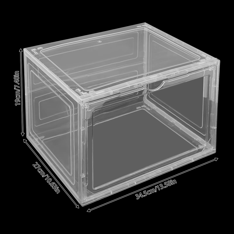 12Pcs Acrylic Transparent Shoe Box, Stackable Large Thickened Shoe Display Case,