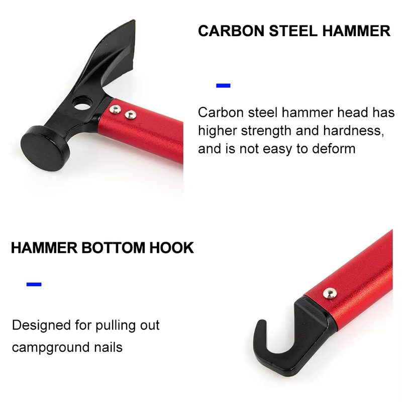 Camping Hammer Stainless Steel Copper Outdoor Tent Peg Stake Mallet with Stake P