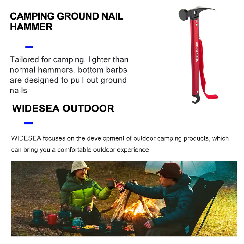 Camping Hammer Stainless Steel Copper Outdoor Tent Peg Stake Mallet with Stake P