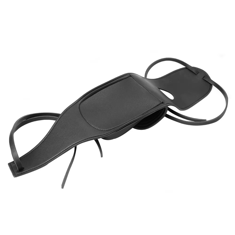 Motorcycle Black PU Leather Fuel Tank Chap Cover Panel Pad Bib Bra Bag for Harle