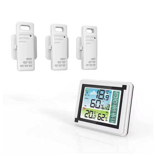 Digital Thermometer Weather Station Indoor Outdoor Wireless Temperature Humidity