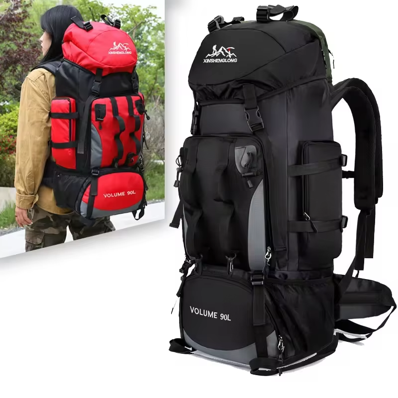 80L Travel Backpack Camping Bag for Men Large Hiking Bag Tourist Rucksack Waterp