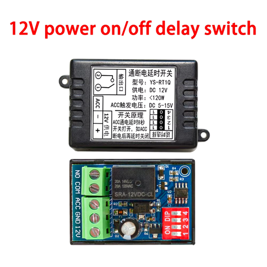 DC 12V Time Delay Relay Module Car Power On/Off Delay Relay Switch for Car Modif