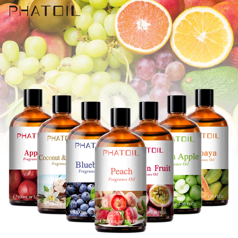 100ML Coconut Peach Blueberry Mango Fragrance Oil Apple Banana Grape Lemon Aroma