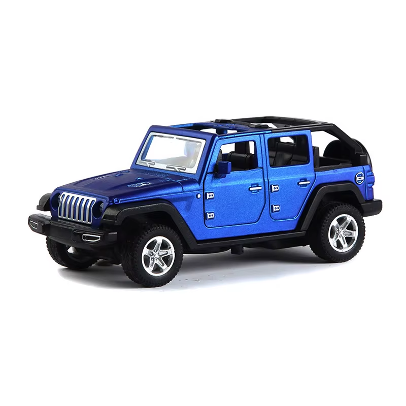 1:36 Alloy JEEPS Wrangler Car Model Simulation Off-Road Vehicle Pull Back Car De