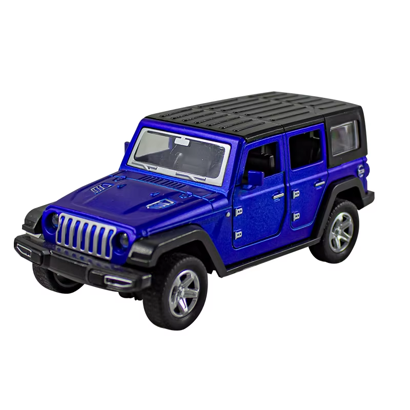 1:36 Alloy JEEPS Wrangler Car Model Simulation Off-Road Vehicle Pull Back Car De