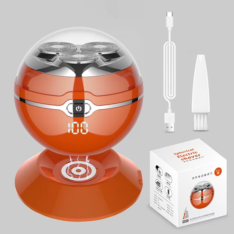 Wireless Charging Spherical Electric Shaver for Men 3D Floating Blade Head Mini