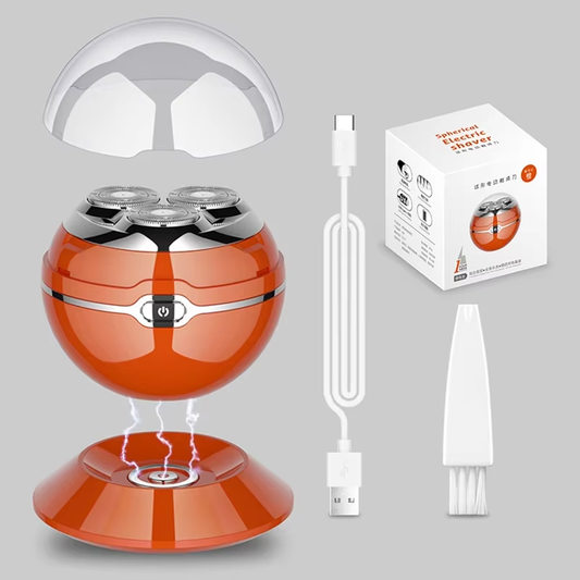 Wireless Charging Spherical Electric Shaver for Men 3D Floating Blade Head Mini