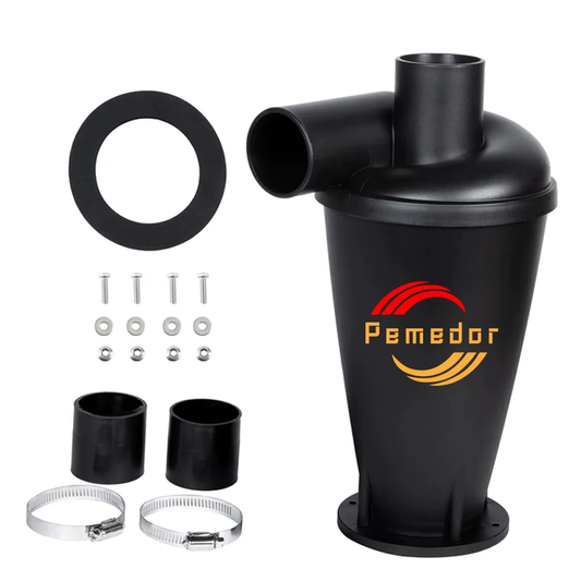 Double Filtration Cyclone Dust Collector 50Mm/2'' DIY Turbocharged Woodworking F