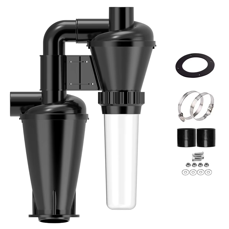 Double Filtration Cyclone Dust Collector 50Mm/2'' DIY Turbocharged Woodworking F