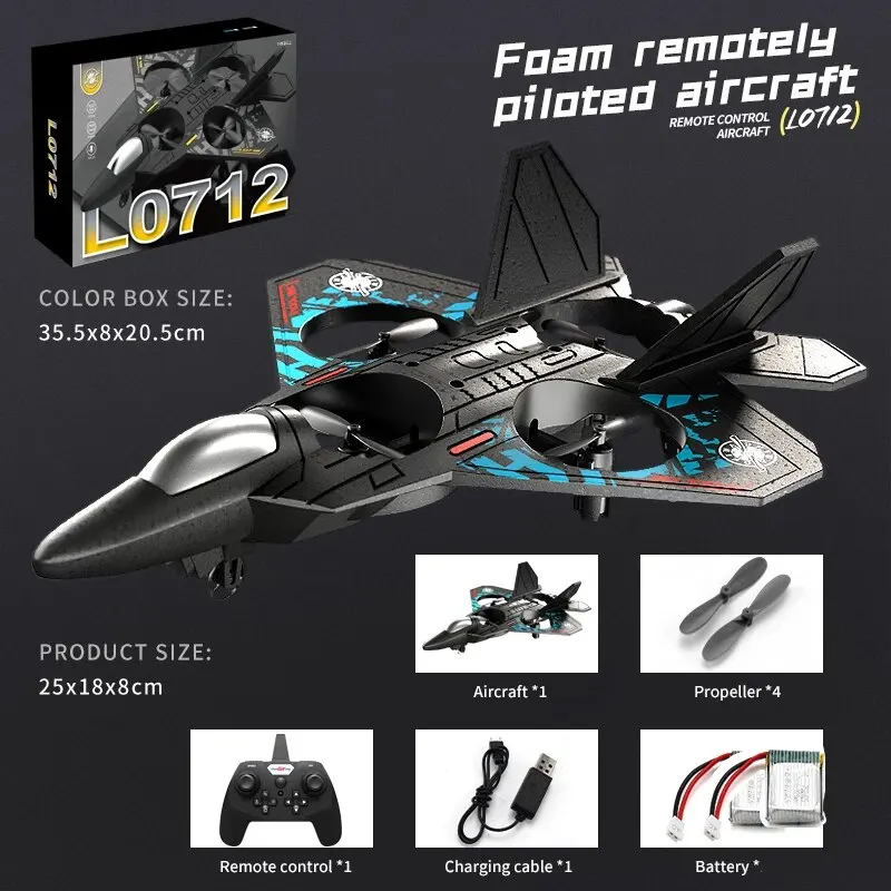 L0712 RC Plane 2.4G Remote Control Aircraft Gravity Sensing Helicopter Glider wi