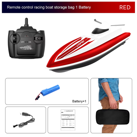 2.4G LSRC-B8 RC High Speed Racing Boat Waterproof Rechargeable Model Electric Ra