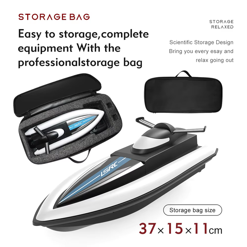 2.4G LSRC-B8 RC High Speed Racing Boat Waterproof Rechargeable Model Electric Ra