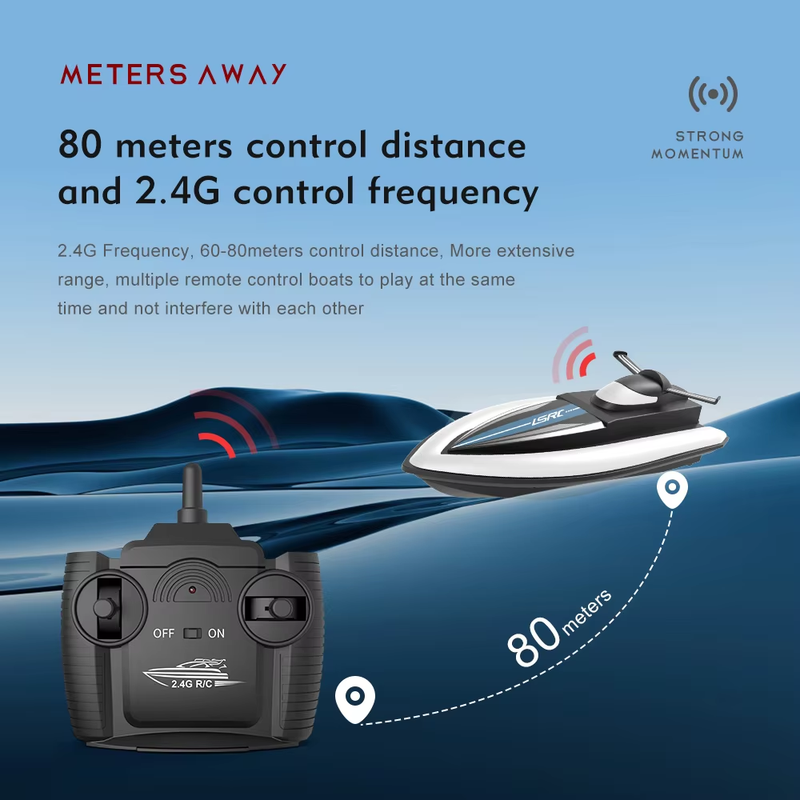 2.4G LSRC-B8 RC High Speed Racing Boat Waterproof Rechargeable Model Electric Ra