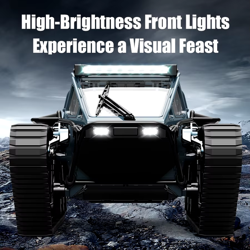 JJRC C8812 LED Light Full Scale Tracked Tank Simulation Model Toy RC Car Model D