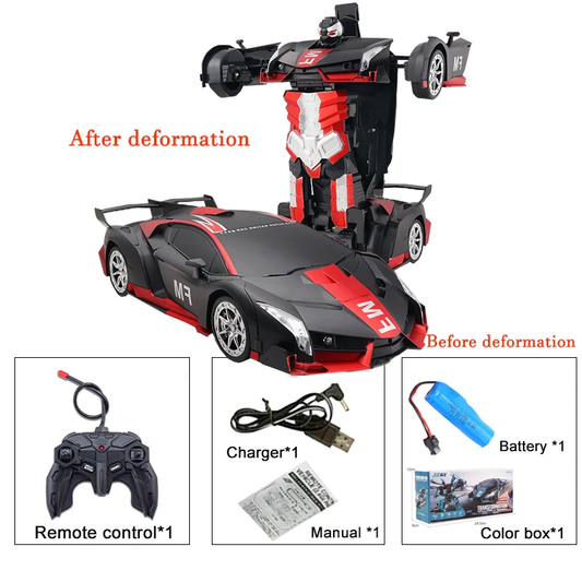 2IN1 Electric RC Car Transformation Robots One-Key Deformation Car Outdoor Remot