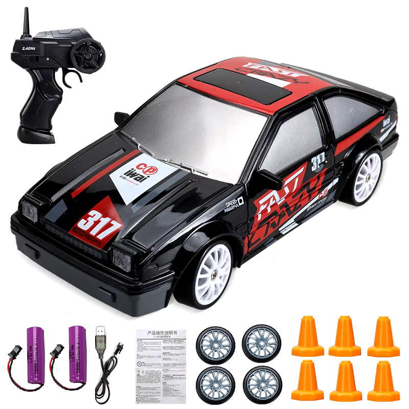 2.4G Drift Rc Car 4WD RC Drift Car Toy Remote Control GTR Model AE86 Vehicle Car