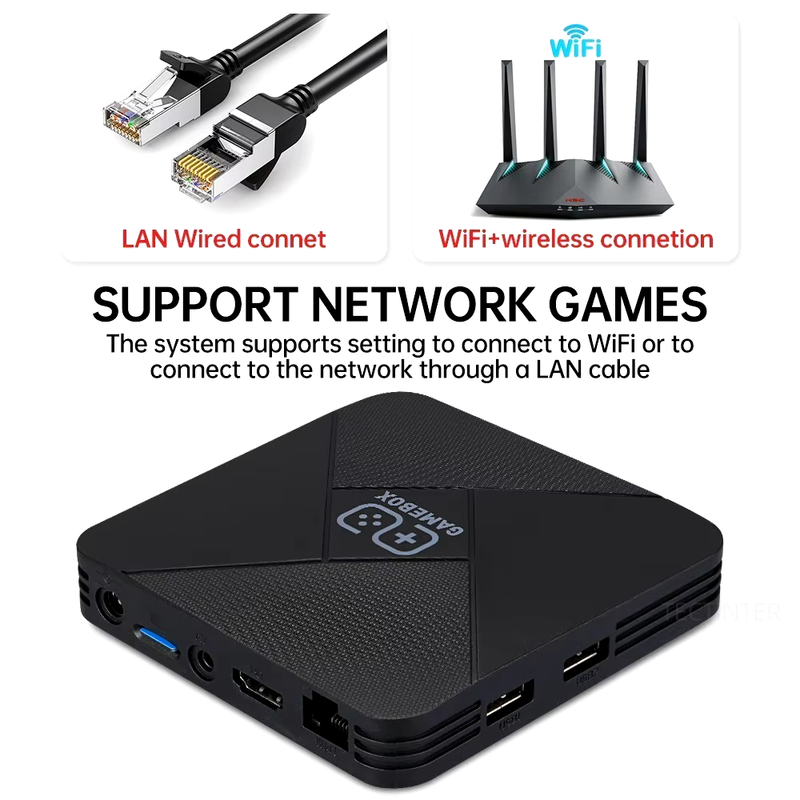 G5 Game Box 4K Dual-System Retro Video Game Console Built-In 40000+ Games 128G T