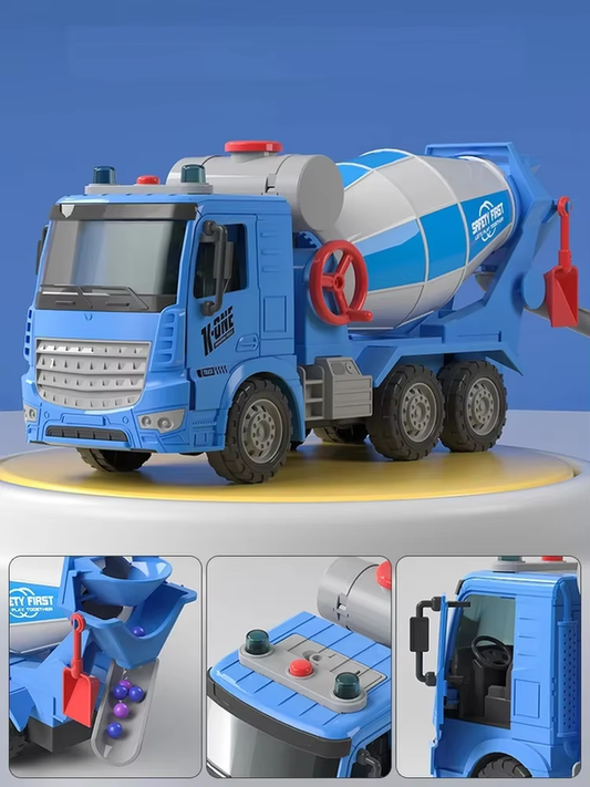 Large Simulation Engineering Mixer Truck Model Inertia Transporter Concrete Ceme