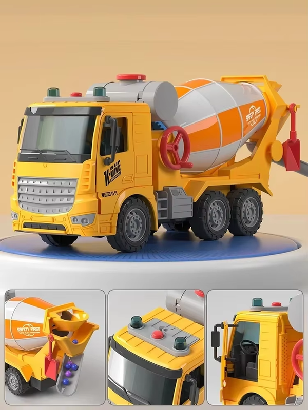 Large Simulation Engineering Mixer Truck Model Inertia Transporter Concrete Ceme