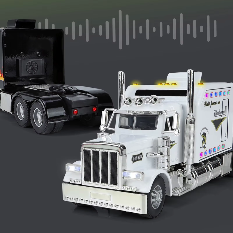 1:24 Scale Peterbilt 389 Tractor Trailer Play Toy Truck Vehicle for Kids, Lonest