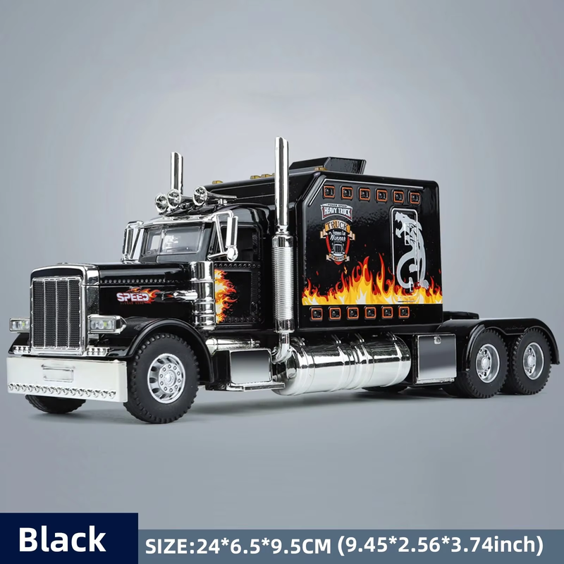 1:24 Scale Peterbilt 389 Tractor Trailer Play Toy Truck Vehicle for Kids, Lonest