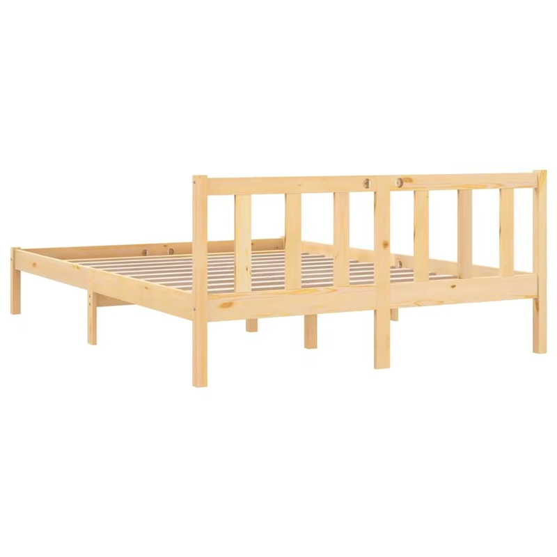 Solid Wood Bed Frame 120X200 Cm - Mattress Not Included, Durable Design for Bedr