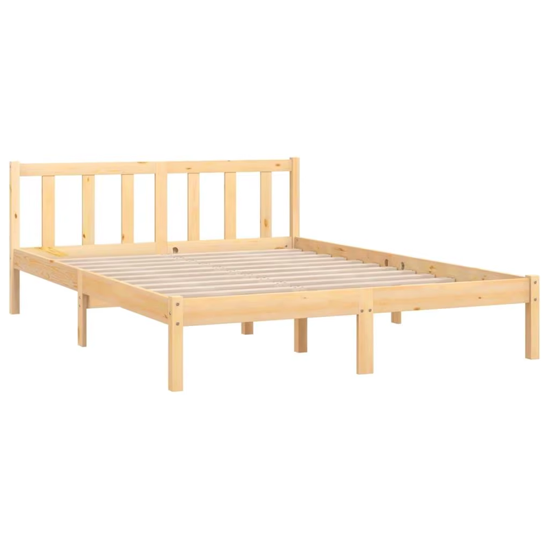 Solid Wood Bed Frame 120X200 Cm - Mattress Not Included, Durable Design for Bedr