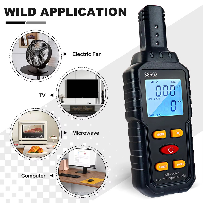 Portable Electromagnetic Field Radiation Detector 3 in 1 EMF Meter EMF Detector