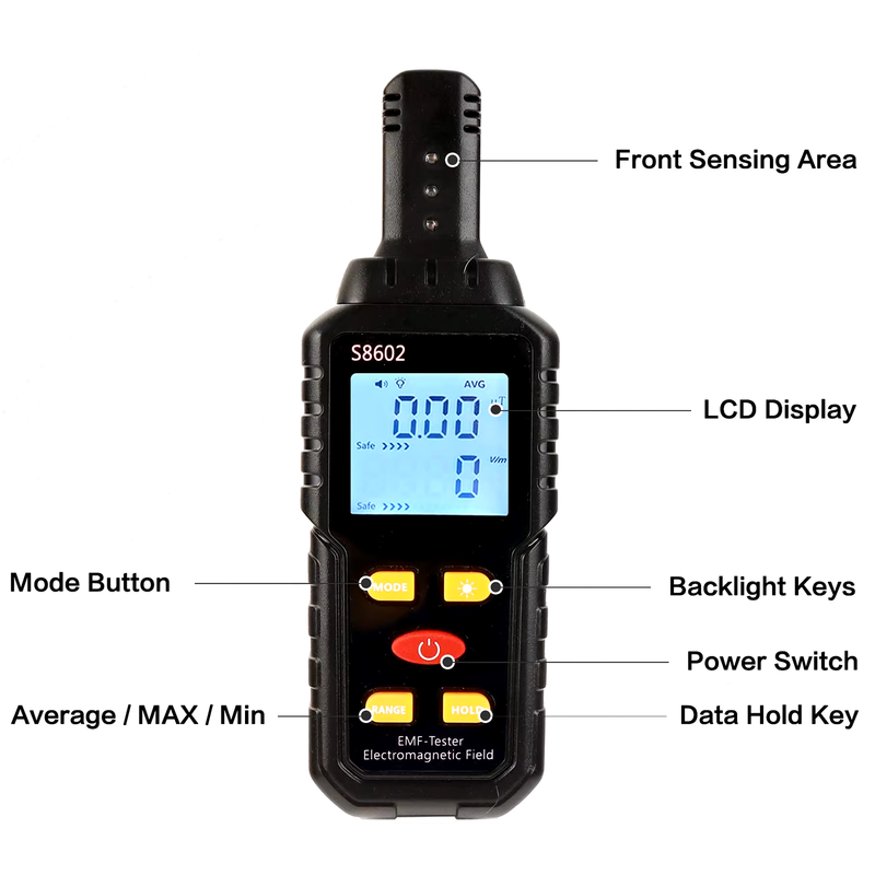 Portable Electromagnetic Field Radiation Detector 3 in 1 EMF Meter EMF Detector
