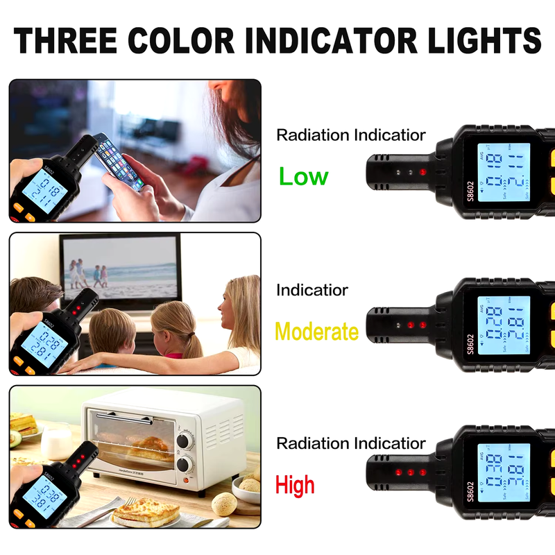 Portable Electromagnetic Field Radiation Detector 3 in 1 EMF Meter EMF Detector