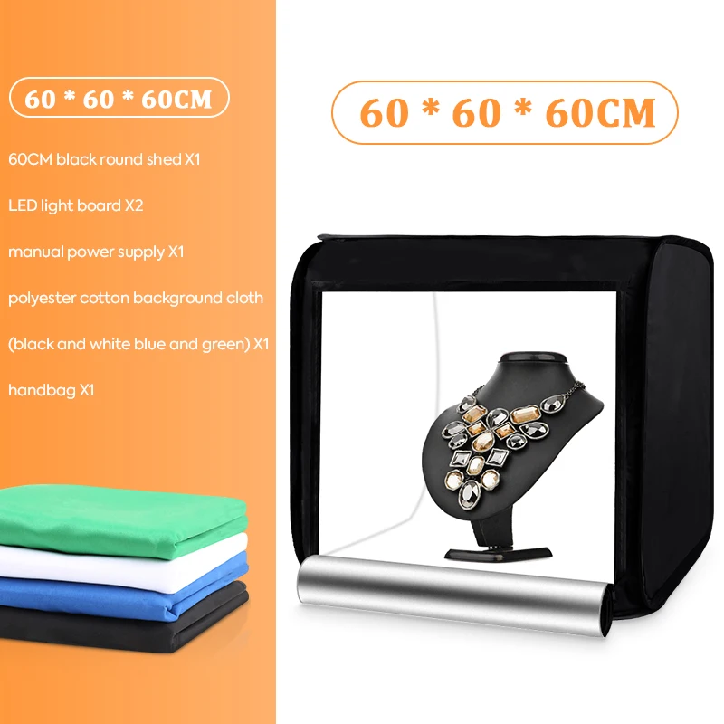 Photo Studio Light Box 80Cm/32'',24W Professional Adjustable Brightness Shoot Box