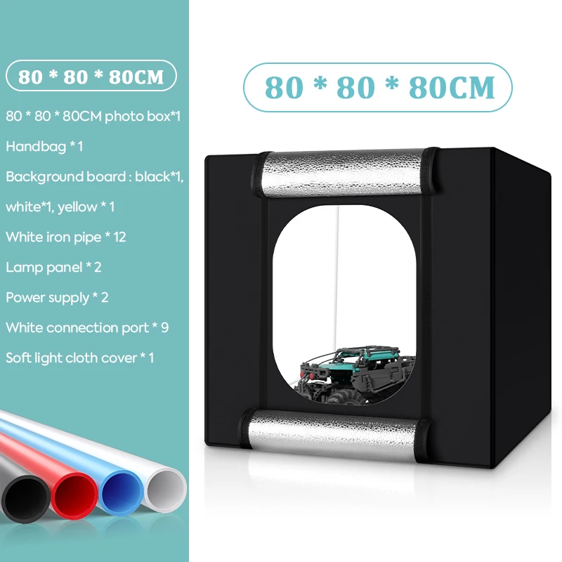 Photo Studio Light Box 80Cm/32'',24W Professional Adjustable Brightness Shoot Box