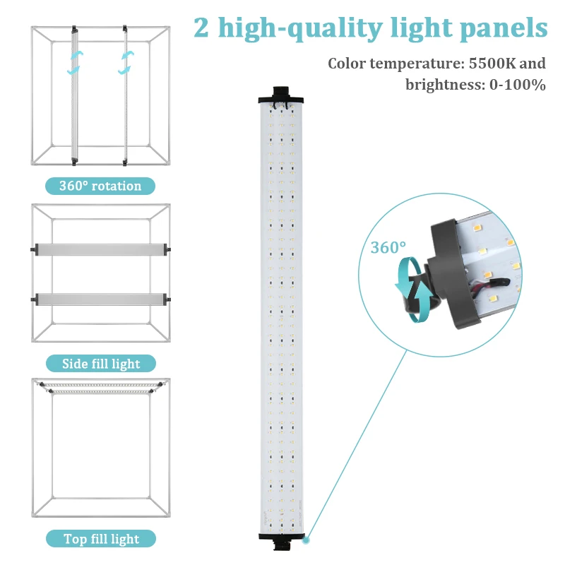 Photo Studio Light Box 80Cm/32'',24W Professional Adjustable Brightness Shoot Box