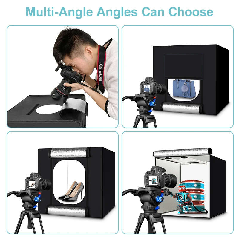 Photo Studio Light Box 80Cm/32'',24W Professional Adjustable Brightness Shoot Box