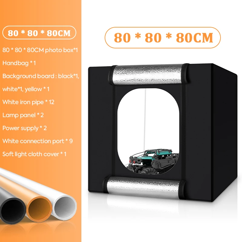 Photo Studio Light Box 80Cm/32'',24W Professional Adjustable Brightness Shoot Box