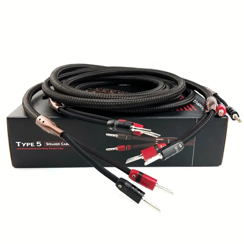 Type 5 Speaker Cable Low-Distortion Low Noise Solid PSC+ Copper Hifi Audio Speak