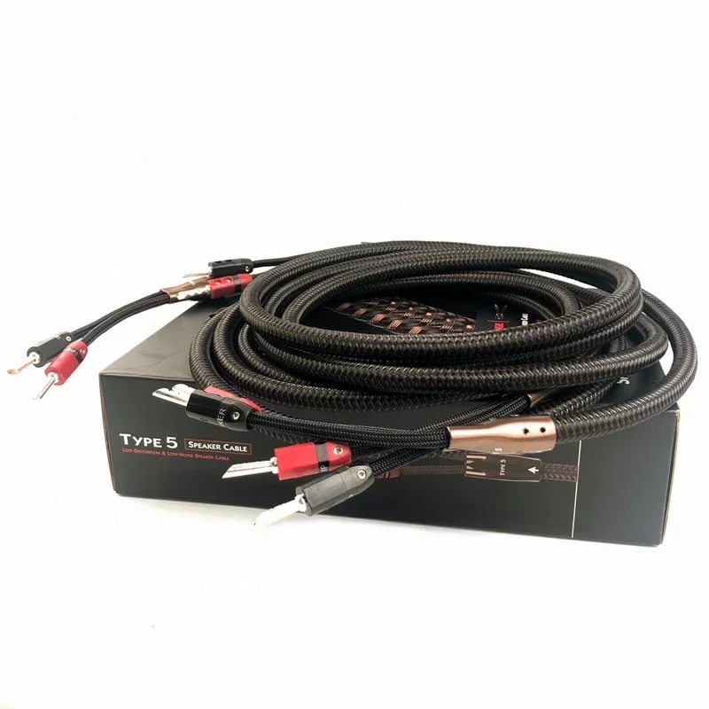 Type 5 Speaker Cable Low-Distortion Low Noise Solid PSC+ Copper Hifi Audio Speak