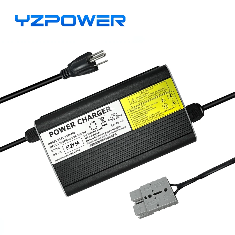 67.2V 5A Lithium Battery Charger 16S 60V Charger Input 110-240Vac Fast Charging
