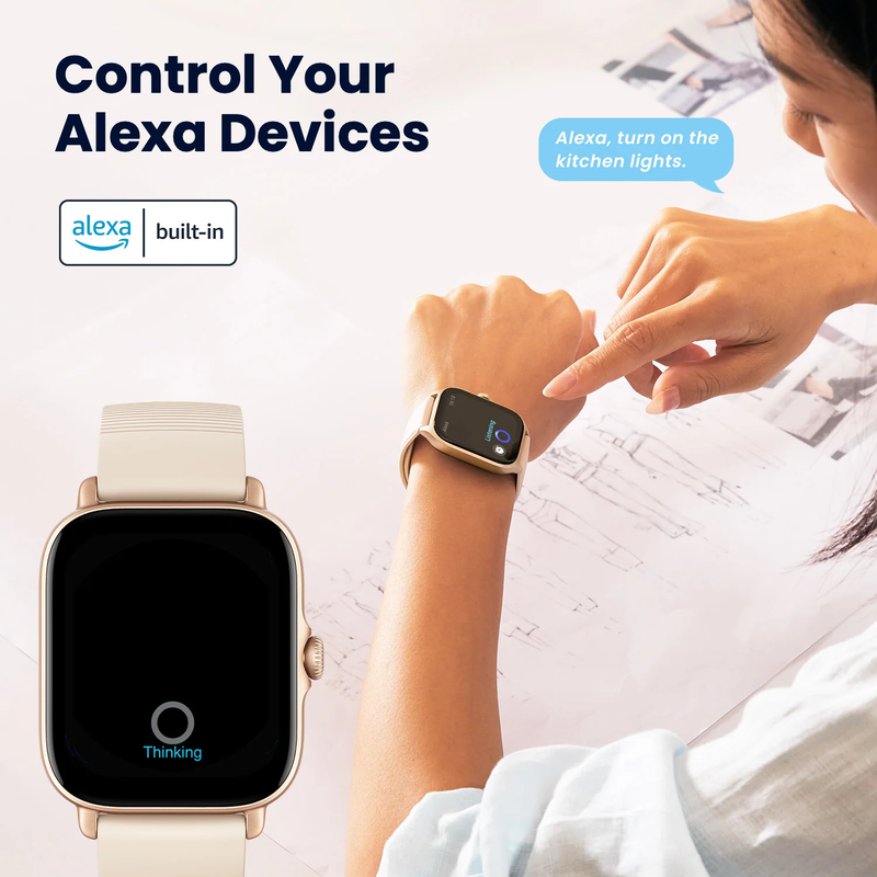 New  GTS 4 Mini New Smartwatch with Alexa Built-In 24H Heart Rate 150 Sports Mod