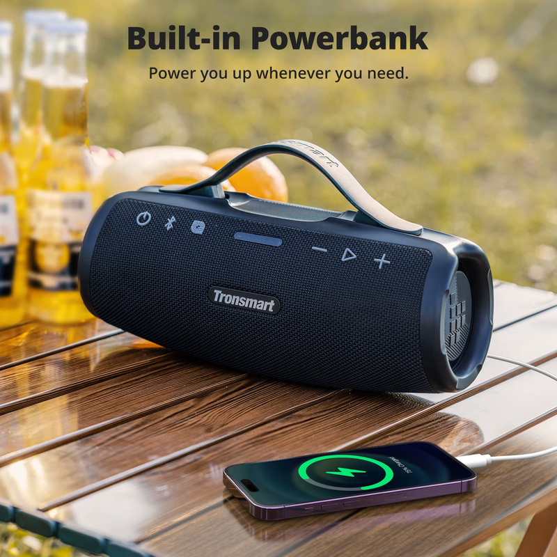 Mirtune S100 Speaker 50W Bluetooth Speaker with IPX7 Waterproof, APP Control, Bu