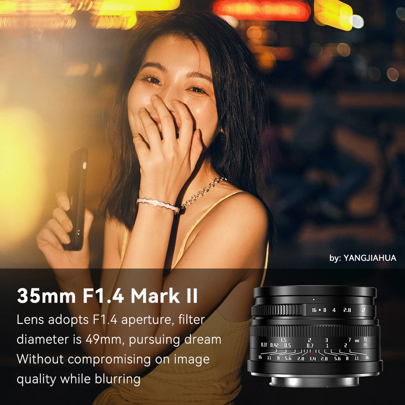 35Mm F1.4 Mark II APS-C Prime Lens for Sony E ZVE10 A6000 FX30 Fujifilm FX X-H2