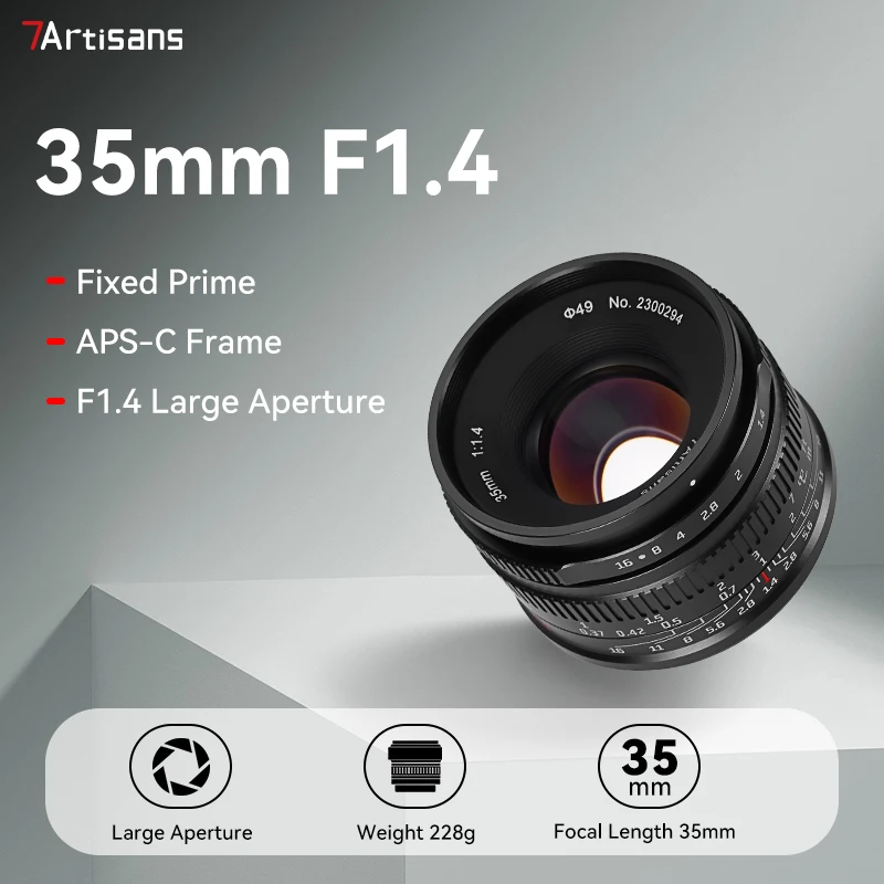 35Mm F1.4 Mark II APS-C Prime Lens for Sony E ZVE10 A6000 FX30 Fujifilm FX X-H2