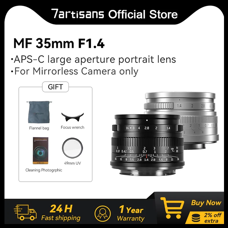 35Mm F1.4 Mark II APS-C Prime Lens for Sony E ZVE10 A6000 FX30 Fujifilm FX X-H2