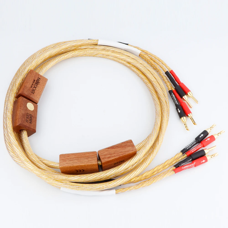 Pair Hifi Nordost ODIN 2 Gold Loudspeaker Wire Audio Line Banana to Banana Plug