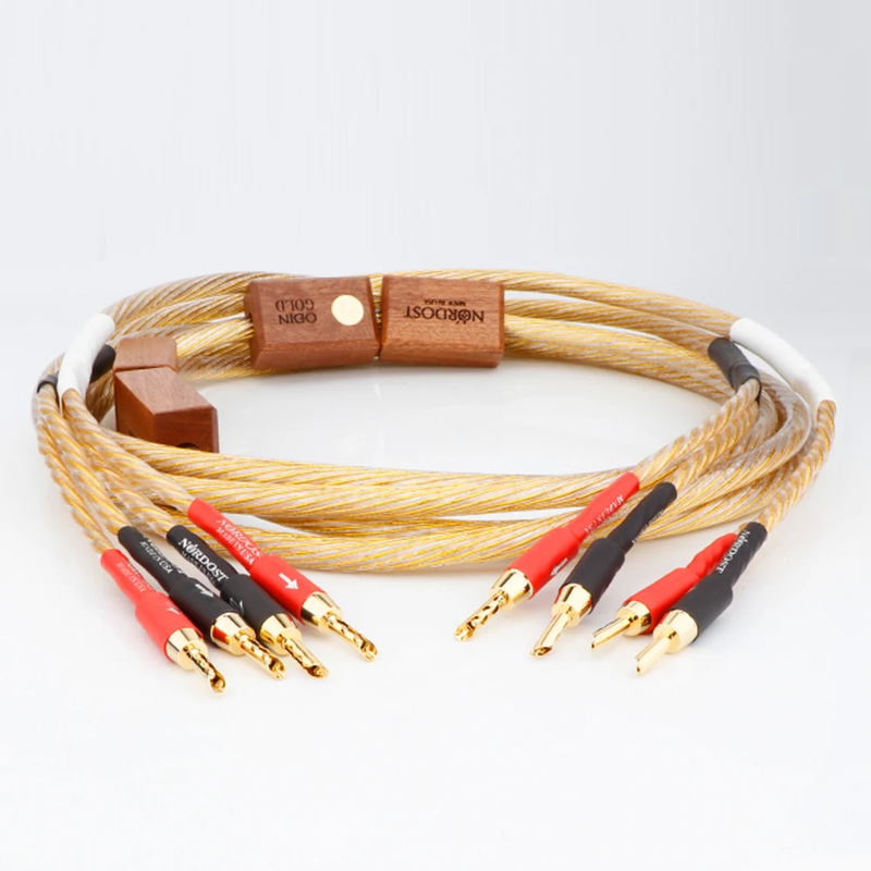Pair Hifi Nordost ODIN 2 Gold Loudspeaker Wire Audio Line Banana to Banana Plug