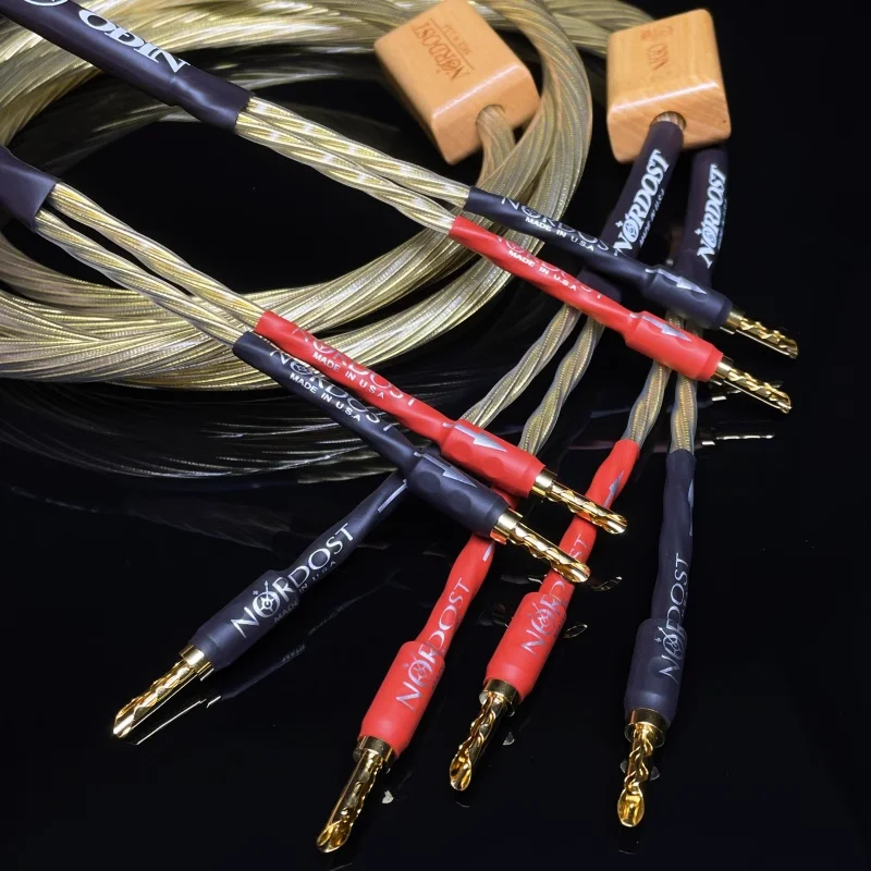 Pair Hifi Nordost ODIN 2 Gold Loudspeaker Wire Audio Line Banana to Banana Plug