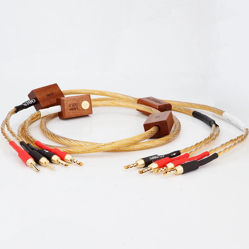 Pair Hifi Nordost ODIN 2 Gold Loudspeaker Wire Audio Line Banana to Banana Plug